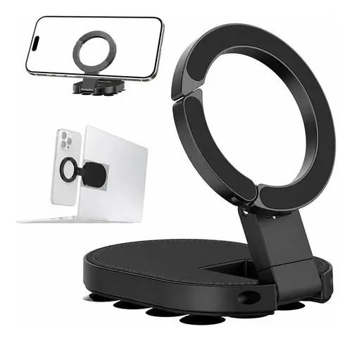 Soporte Magnético Para Celular Con Ventosa Y Base Magnética