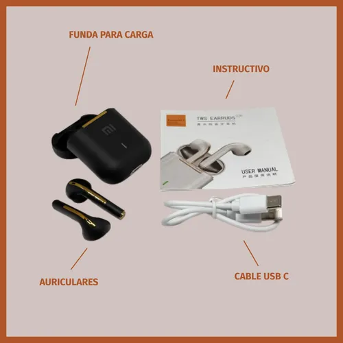 Auriculares Bluetooth Con Base Tws Air J18 Color Negro Negro - Imagen 4