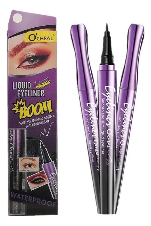 Delineador Liquido Ocheal Waterproof Punta Fina Negro