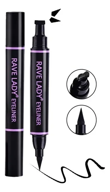 Delineador Rave Lady Cat Eye Stamp 2 En 1 Waterproof