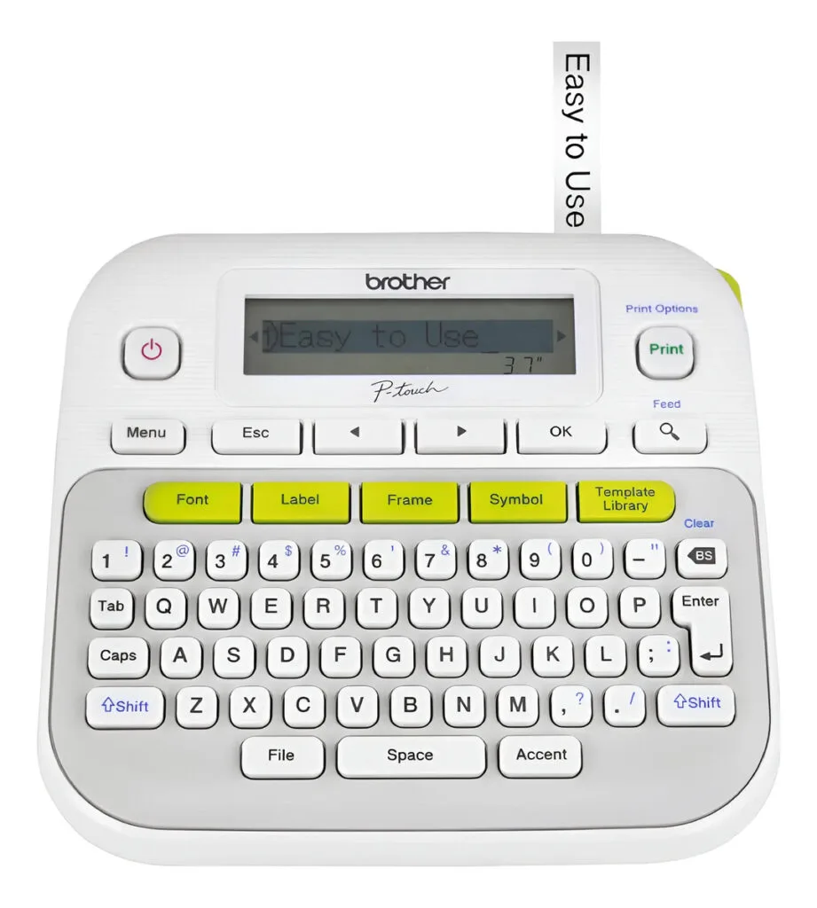 Etiquetadora Brother Pt-d210sv Con Funda Rígida Protectora Blanco