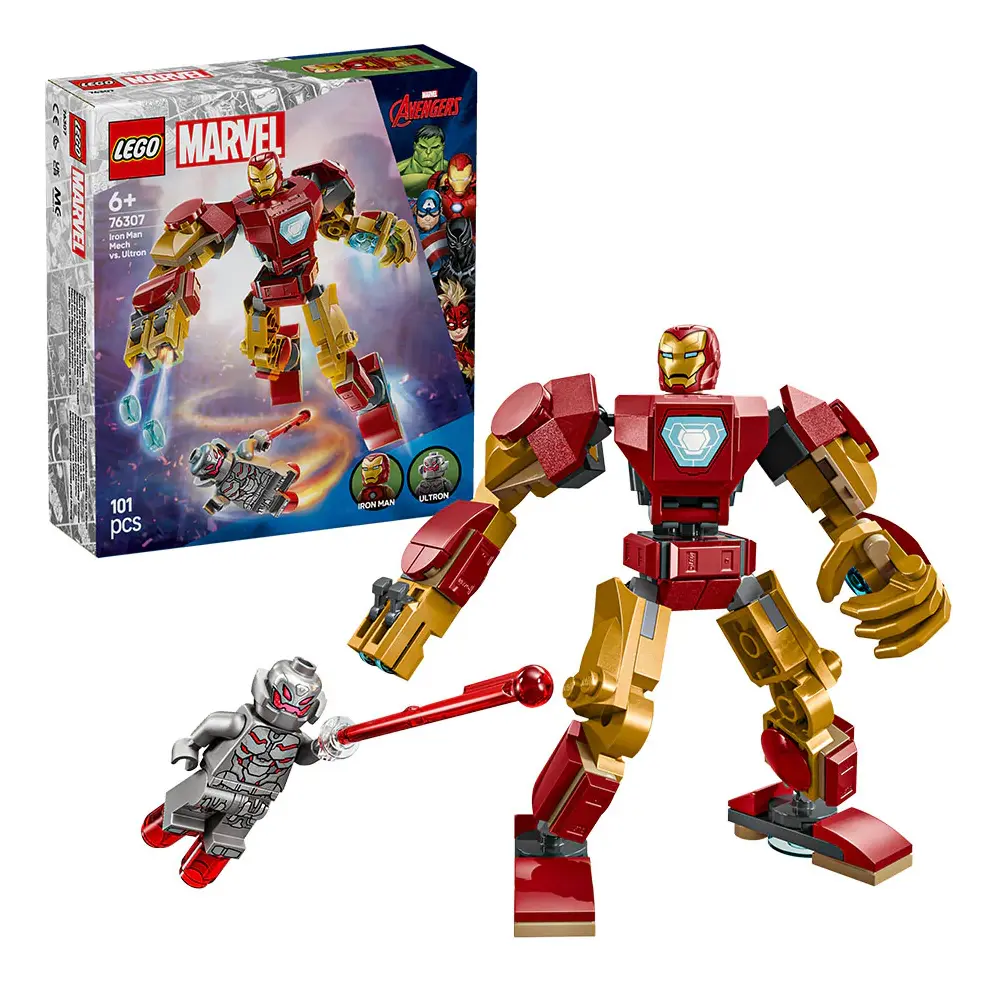 Lego Marvel - Armadura Robótica De Iron Man Vs. Ultrón 76307 101 Iron Man Y Ultron