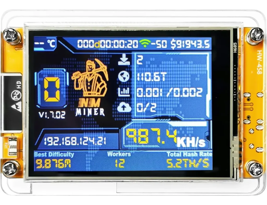 Nerdminer Esp32 Minero Bitcoin Educativo Display Lotería Btc