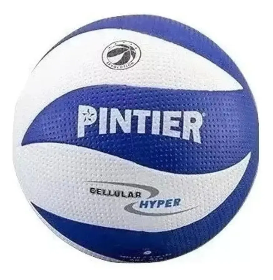 Pelota Voley 10gr Pintier Hipergrip Blanco Y Azul